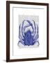 Blue Crab-Fab Funky-Framed Art Print