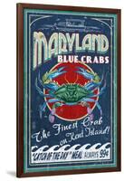 Blue Crabs - Kent Island, Maryland-Lantern Press-Framed Art Print