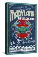 Blue Crabs - St Mary's County, Maryland-Lantern Press-Stretched Canvas