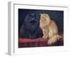 Blue, Cream Persian Cats-W. Luker-Framed Art Print