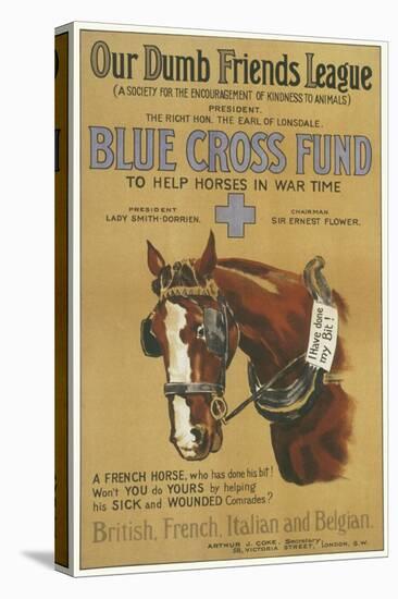 Blue Cross Fund Poster-null-Stretched Canvas