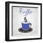 Blue Cup Of Coffee-blumer-Framed Art Print
