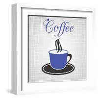 Blue Cup Of Coffee-blumer-Framed Art Print