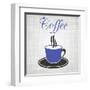 Blue Cup Of Coffee-blumer-Framed Art Print