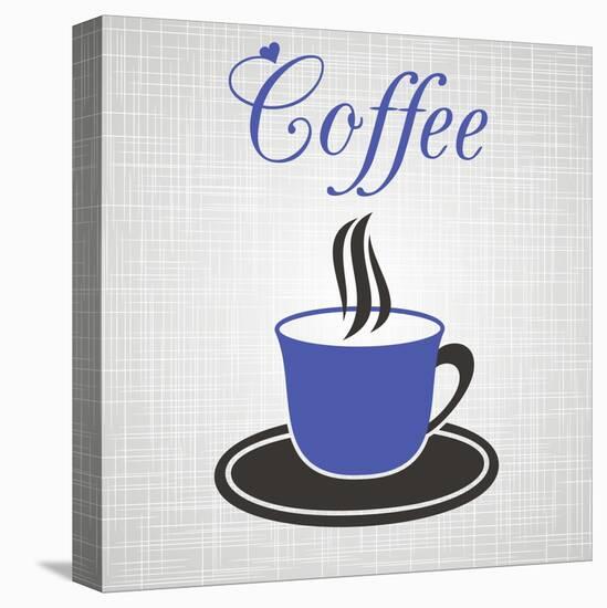 Blue Cup Of Coffee-blumer-Stretched Canvas