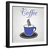 Blue Cup Of Coffee-blumer-Framed Art Print