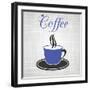 Blue Cup Of Coffee-blumer-Framed Art Print