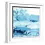 Blue Currents IV-Ethan Harper-Framed Art Print
