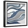 Blue Curves Abstract Square-Lanie Loreth-Framed Art Print