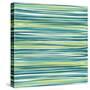 Blue, Cyan And Green Vertical Striped Pattern Background-adamson-Stretched Canvas