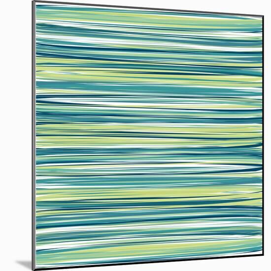 Blue, Cyan And Green Vertical Striped Pattern Background-adamson-Mounted Art Print