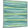 Blue, Cyan And Green Vertical Striped Pattern Background-adamson-Mounted Art Print