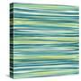 Blue, Cyan And Green Vertical Striped Pattern Background-adamson-Stretched Canvas