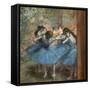 Blue dancers. Around 1893-96. Oil on canvas.-Edgar Degas-Framed Stretched Canvas