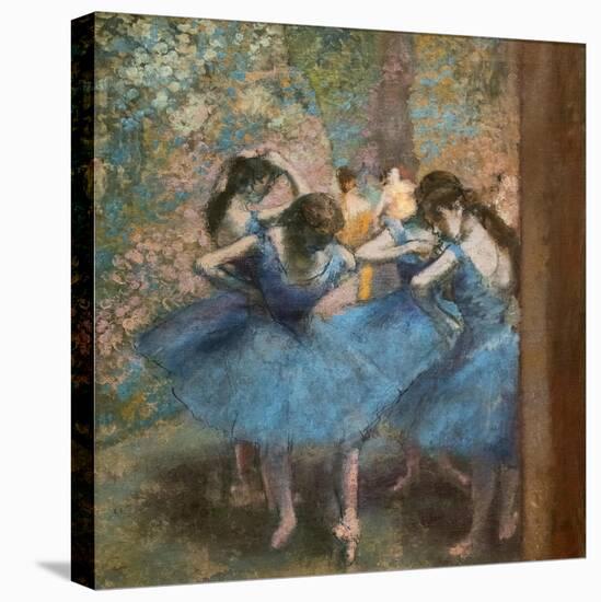 Blue dancers. Around 1893-96. Oil on canvas.-Edgar Degas-Stretched Canvas