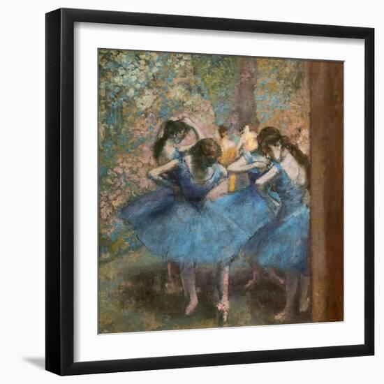 Blue dancers. Around 1893-96. Oil on canvas.-Edgar Degas-Framed Giclee Print