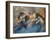 Blue dancers (detail). Around 1893-96. Oil on canvas.-Edgar Degas-Framed Giclee Print