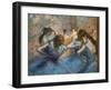 Blue dancers (detail). Around 1893-96. Oil on canvas.-Edgar Degas-Framed Giclee Print