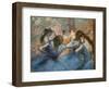 Blue dancers (detail). Around 1893-96. Oil on canvas.-Edgar Degas-Framed Giclee Print