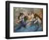 Blue dancers (detail). Around 1893-96. Oil on canvas.-Edgar Degas-Framed Giclee Print