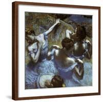 Blue Dancers-Edgar Degas-Framed Art Print