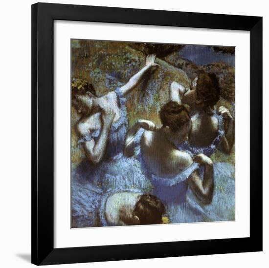 Blue Dancers-Edgar Degas-Framed Art Print