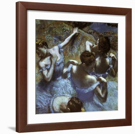 Blue Dancers-Edgar Degas-Framed Art Print