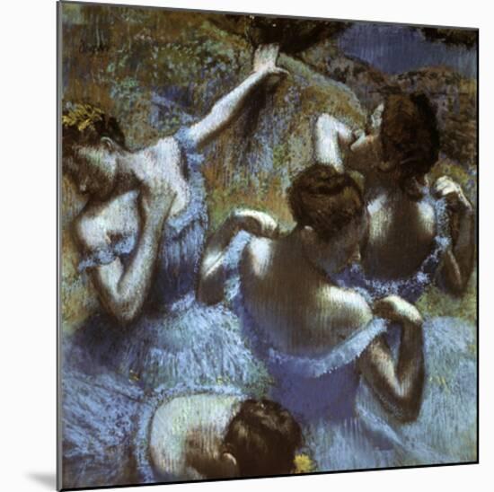 Blue Dancers-Edgar Degas-Mounted Art Print