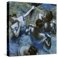 Blue Dancers-Edgar Degas-Stretched Canvas