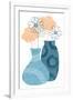 Blue Decorative Pots I-Flora Kouta-Framed Art Print