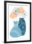Blue Decorative Pots I-Flora Kouta-Framed Art Print