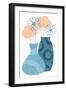 Blue Decorative Pots I-Flora Kouta-Framed Art Print