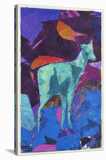 Blue Deer-David McConochie-Stretched Canvas