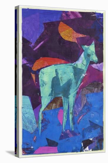 Blue Deer-David McConochie-Stretched Canvas