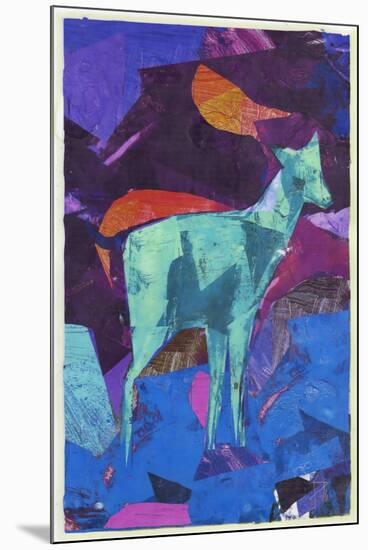 Blue Deer-David McConochie-Mounted Giclee Print