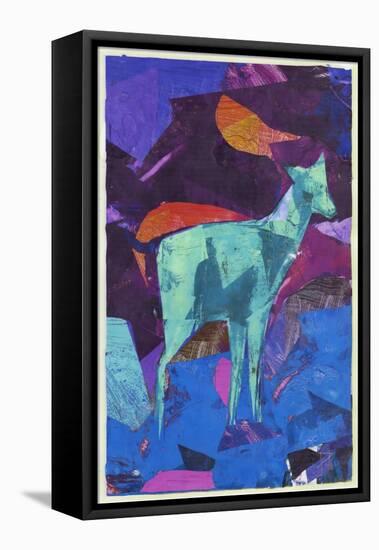 Blue Deer-David McConochie-Framed Stretched Canvas