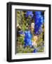 Blue Delphiniums, 2019,-Helen White-Framed Giclee Print