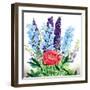 Blue Delphiniums-Christopher Ryland-Framed Giclee Print