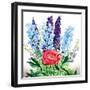 Blue Delphiniums-Christopher Ryland-Framed Giclee Print