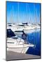 Blue Denia Marina Port in Alicante Spain with Boats in a Row-holbox-Mounted Photographic Print