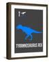 Blue Dinosaur-NaxArt-Framed Art Print