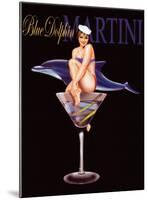 Blue Dolphin Martini-Ralph Burch-Mounted Art Print