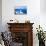 Blue Dome and Bell Tower Above Aegean Sea-Neale Clark-Photographic Print displayed on a wall