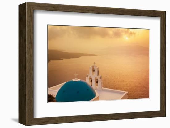 Blue Dome and Bell Tower at Sunset-Neale Clark-Framed Photographic Print
