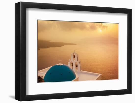 Blue Dome and Bell Tower at Sunset-Neale Clark-Framed Photographic Print