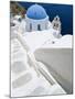 Blue Domed Church, Oia, Santorini, Cyclades Islands, Greece, Europe-Lee Frost-Mounted Photographic Print