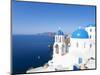 Blue Domed Churches in the Village of Oia, Santorini (Thira), Cyclades Islands, Aegean Sea, Greece-Gavin Hellier-Mounted Photographic Print