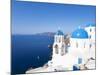 Blue Domed Churches in the Village of Oia, Santorini (Thira), Cyclades Islands, Aegean Sea, Greece-Gavin Hellier-Mounted Photographic Print