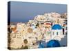 Blue Domed Churches in the Village of Oia, Santorini (Thira), Cyclades Islands, Aegean Sea, Greece-Gavin Hellier-Stretched Canvas