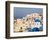 Blue Domed Churches in the Village of Oia, Santorini (Thira), Cyclades Islands, Aegean Sea, Greece-Gavin Hellier-Framed Photographic Print